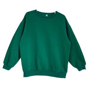 Caracilia, vintage Green Long Sleeve Sweatshirt Rayon Polyester Blend XS NWT